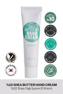 %10 Shea Yağı İçeren Yoğun Nemlendirici El Kremi Derma Factory Shea Butter Hand Cream 30ml - 1