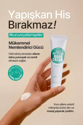 %10 Shea Yağı İçeren Yoğun Nemlendirici El Kremi Derma Factory Shea Butter Hand Cream 30ml - 3