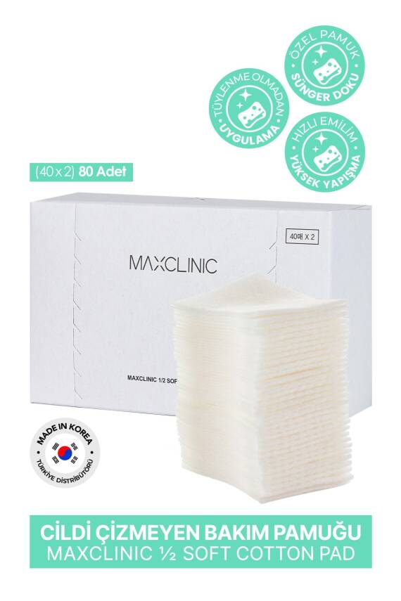 12 Cilt Bakım Pamuğu Cildi Çizmeyen Tüylenmeyen Özel Sünger Doku Soft Cotton Pads 80adet - 2