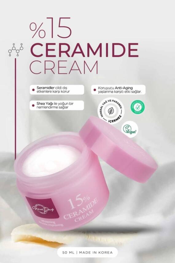 %15 Ceramide Ile Onarıcı Ve Güçlendirici Nemlendirici Krem Ceramide %15 Cream - 2