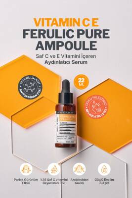 %15 Saf C Vitamini İçeren Aydınlatıcı Serum Derma Factory Pure Vitamin C E Ferulic Ampoule - 2