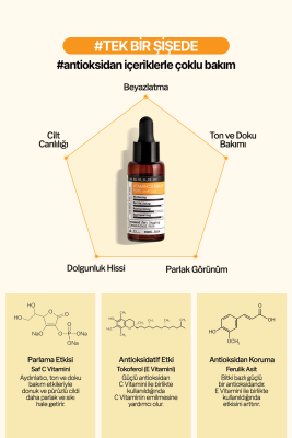 %15 Saf C Vitamini İçeren Aydınlatıcı Serum Derma Factory Pure Vitamin C E Ferulic Ampoule - 3