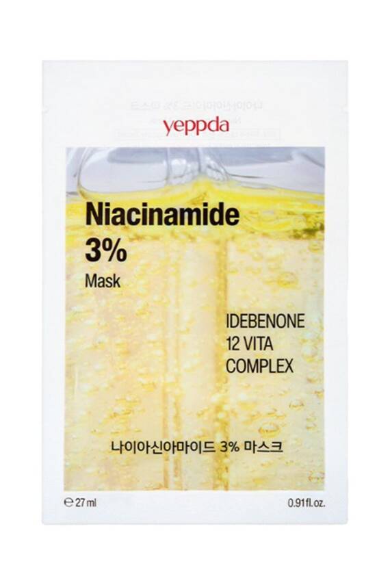 %3 Niacinamide İçeren Aydınlatıcı Kağıt Maske Yeppda Niacinamide %3 Mask 27ml - 1