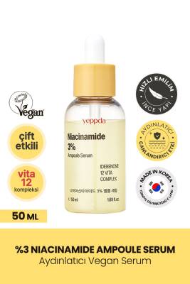 %3 Niacinamide İçeren Aydınlatıcı Vegan Serum Yeppda Niacinamide %3 Ampoule Serum 50ml Büyük Boy - 2