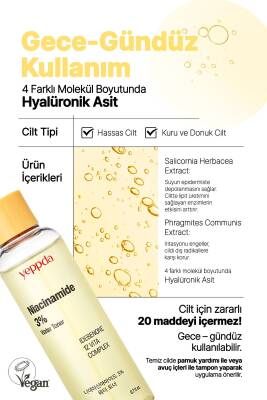 %3 Niacinamide İçeren Aydınlatıcı Vegan Tonik Yeppda Niacinamide %3 Water Toner 200ml - 6