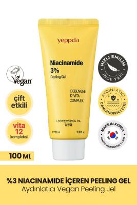 %3 Niacinamide İçeren Taneciksiz Peeling Jel Yeppda %3 Niacinamide Peeling Gel 100ml - 2