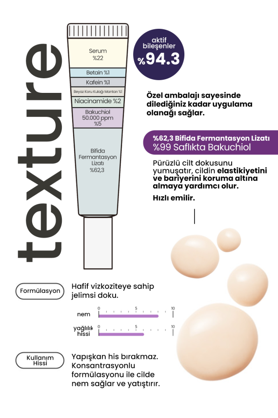 %5 Bakuchiol İçeren Elastikiyet Arttırıcı ve Cilt Düzenleyici Serum Derma Factory Bakhuciol Ampoule - 2