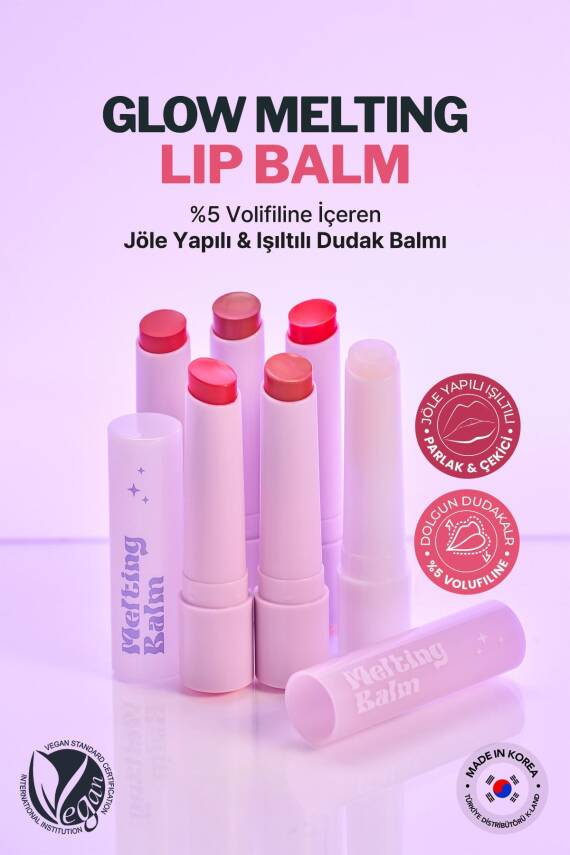 %5 Volufiline ile Dudak Dolgunlaştırıcı ve Nemlendirici Balm Derma Factory Glow Melting Balm - 43