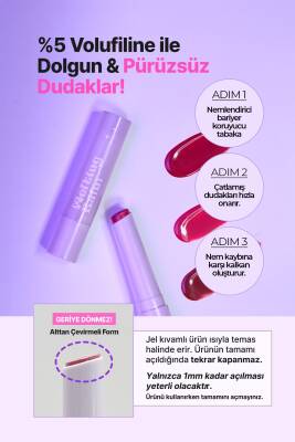 %5 Volufiline ile Dudak Dolgunlaştırıcı ve Nemlendirici Balm Derma Factory Glow Melting Balm - 3