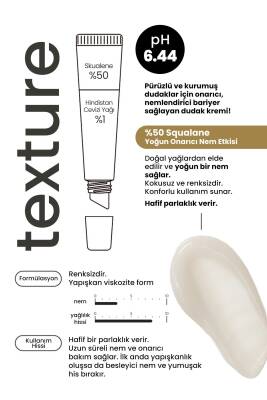 %50 Squalane İçeren Yoğun Nemlendirici ve Onarıcı Dudak Kremi Derma Factory Lip Essence - 4