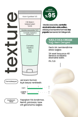 %53;2 Cica Içeren Yatıştırıcı Bakım Kremi Cica Cream - 2