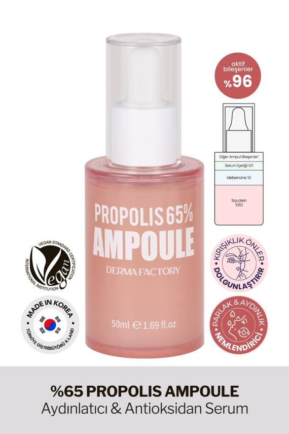 %65 Kırmızı Propolis İçeren Antioksidan Serum Derma Factory Propolis Ampoule 50ml - 1