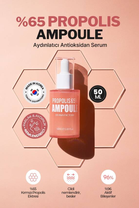 %65 Kırmızı Propolis İçeren Antioksidan Serum Derma Factory Propolis Ampoule 50ml - 2