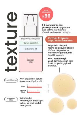 %65 Kırmızı Propolis İçeren Antioksidan Serum Derma Factory Propolis Ampoule 50ml - 4