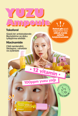 %67;8 Yuzu İçeren Aydınlatıcı Serum LalaRecipe Yuzu Vita-C Ampoule - 5