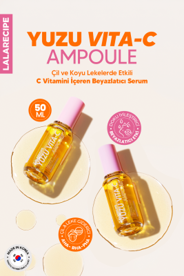 %67;8 Yuzu İçeren Aydınlatıcı Serum LalaRecipe Yuzu Vita-C Ampoule - 6