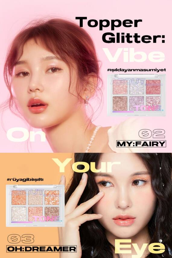 6’lı Yoğun Glitter Paleti Oh My Glitter Pop 03 Oh Dreamer - 1