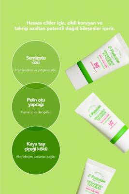 8Çeşit Cica ve Hyaluronic Acid,Nemlendirici Kore Güneş Kremi Elensilia Green Energy Sun SPF50+PA++++ - 3