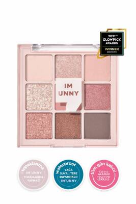 9 Renkli Far Paleti Mat; Işıltılı; Glitter Multi Eye Shadow Palette (02 Simply Glam) - 6