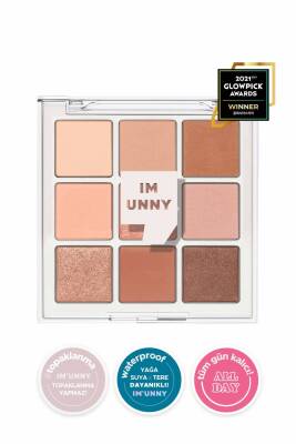 9 Renkli Far Paleti Mat; Işıltılı; Glitter Multi Eye Shadow Palette (02 Simply Glam) - 5