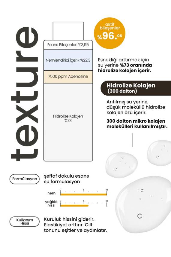 Adenosine İçeren Kırışıklık Karşıtı; Sıkılaştırıcı Esans Tonik Derma Factory Adenosine Essence 150ml - 6