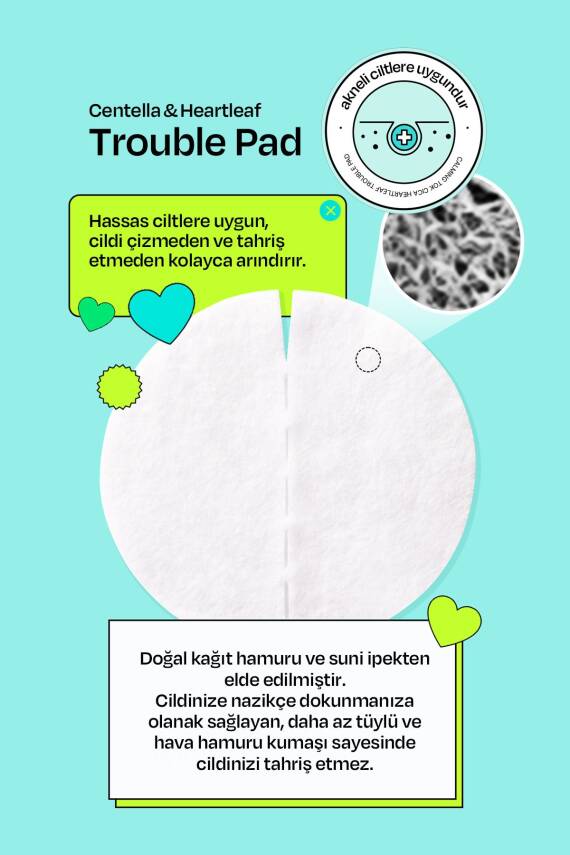 Akneli Ciltler İçin Yatıştırıcı Tonikli Ped EDIT.B Calming Tok Cica Trouble Toner Pad 70 adet - 7