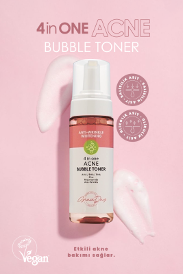 Akneli Ciltlere Özel Köpük Tonik Vegan GRACE DAY All In One Acne Bubble Toner AHABHA 150 ml - 3