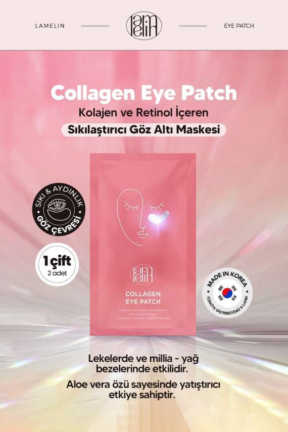 Allantoin, Kolajen ve Retinol İçeren Sıkılaştırıcı Göz Altı Maskesi Lamelin Collagen Eye Patch - 2