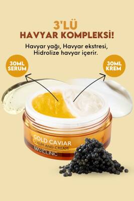 Altın; Havyar İçeren 2’li Serum ve Krem MAXCLINIC Gold Caviar Serum And Cream - 2