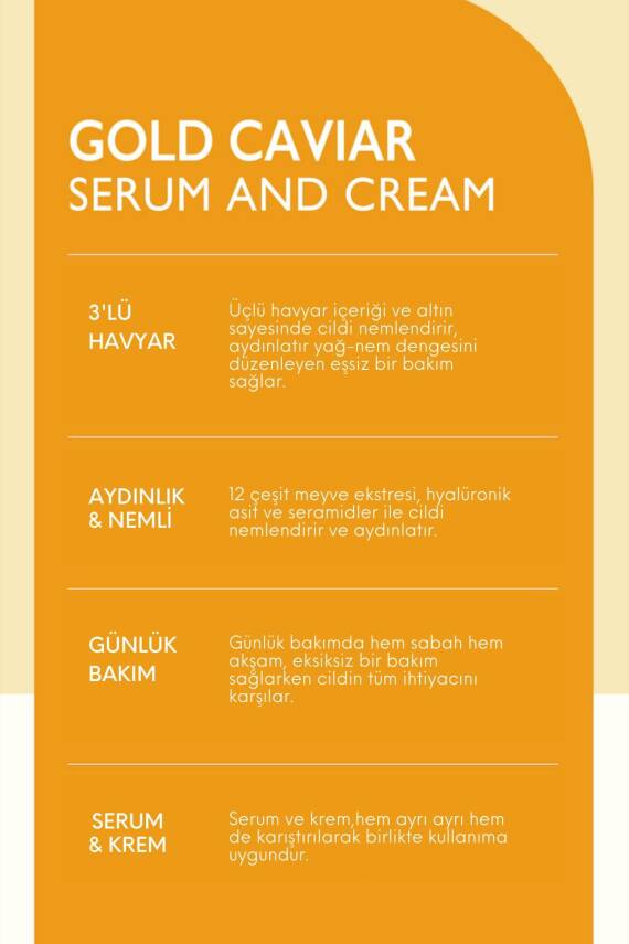 Altın; Havyar İçeren 2’li Serum ve Krem MAXCLINIC Gold Caviar Serum And Cream - 4