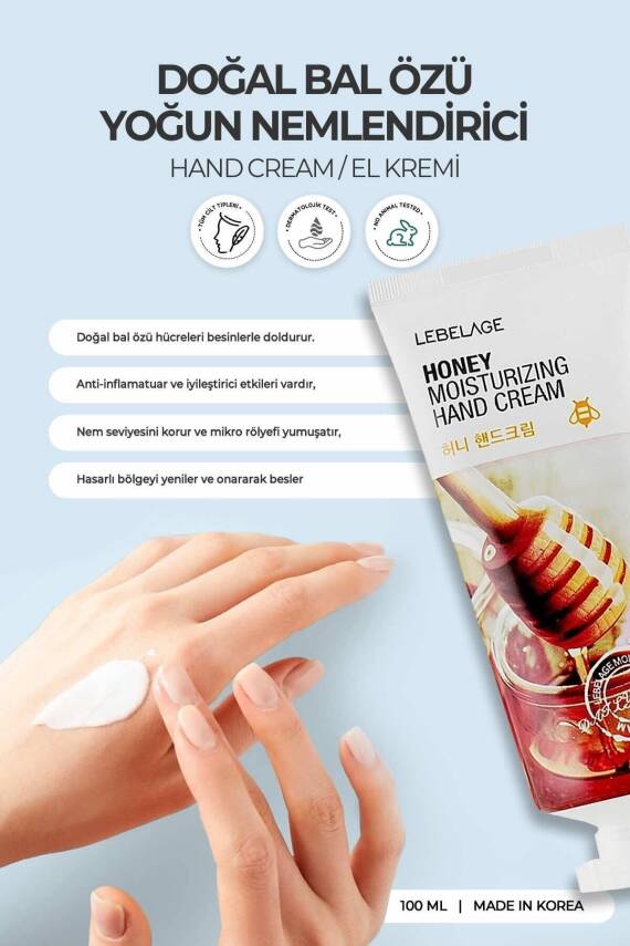 Bal Özü Içeren El Kremi Ve Kuruluk Için Honey Hand Cream - 2