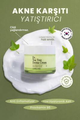 Çay Ağacı ile Akne Karşıtı Nemlendirici Yüz Kremi Lebelage Dr Tea Tree Derma Skin Cream - 2