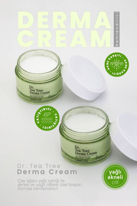 Çay Ağacı ile Akne Karşıtı Nemlendirici Yüz Kremi Lebelage Dr Tea Tree Derma Skin Cream - 3