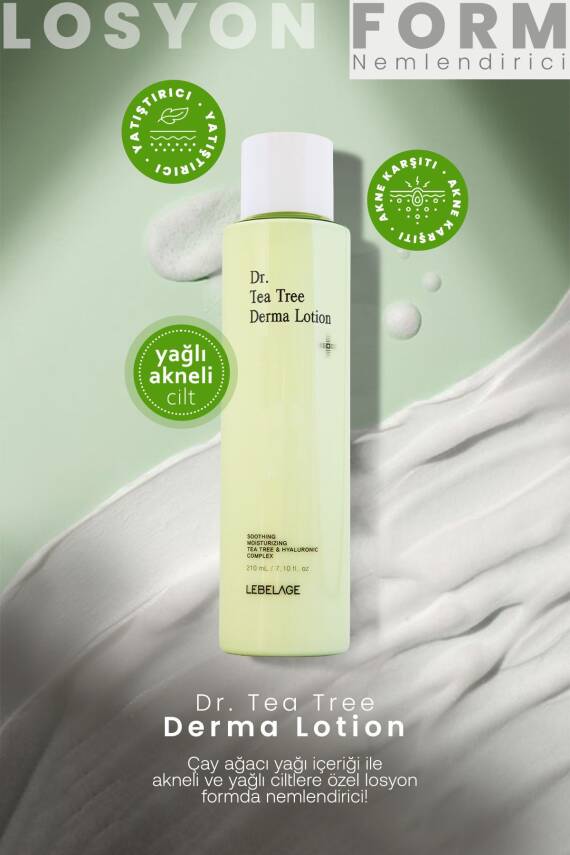 Çay Ağacı ile Akne Karşıtı Yüz Bakım Losyonu Lebelage Dr Tea Tree Derma Skin Lotion 210 ml - 3