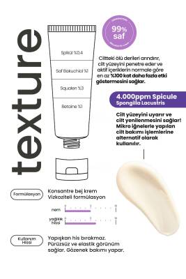 Cilt Yenileyici İğne Yapılı Spikül ve Bakuchiol Krem Derma Factory %0.4 Spicule Cream - 4