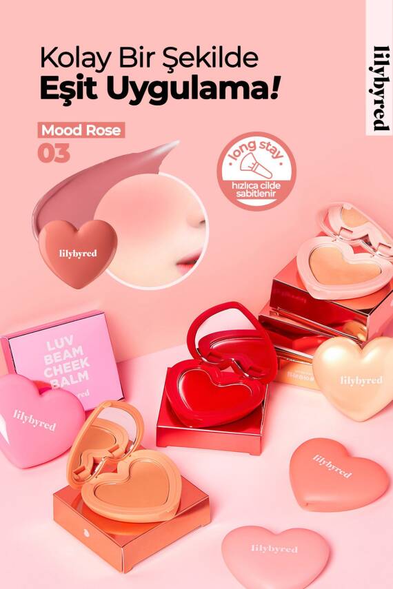 Doğal Görünümlü Krem Allık lilybyred Luv Beam Cheek Balm - 20