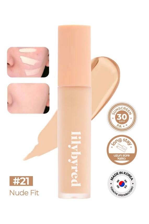 Doğal Görünümlü SPF 30+ PA++ Güneş Koruyucu İçeren Kapatıcı lilybyred Magnet Fit Concealer 21 No - 13