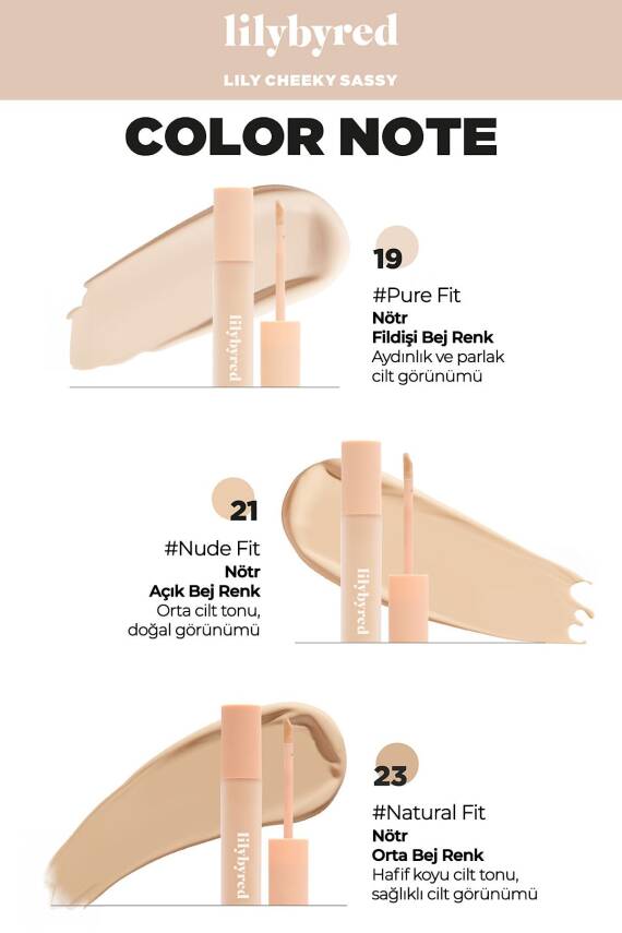 Doğal Görünümlü SPF 30+ PA++ Güneş Koruyucu İçeren Kapatıcı lilybyred Magnet Fit Concealer 21 No - 16