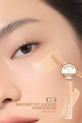 Doğal Görünümlü SPF 30+ PA++ Güneş Koruyucu İçeren Kapatıcı lilybyred Magnet Fit Concealer 21 No - 8