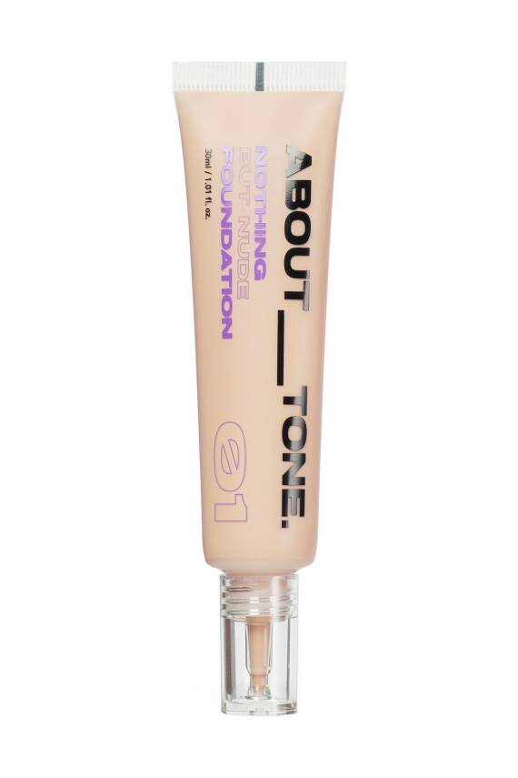 Doğal Yarı Mat Görünümlü Fondoten ABOUT TONE Nothing But Nude Foundation - 30