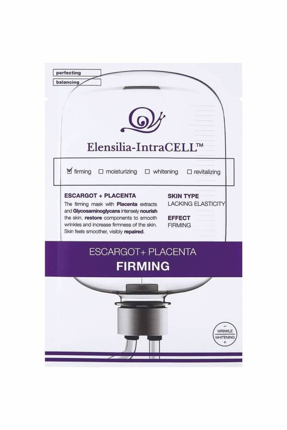 Escargot + Plasenta Sıkılaştırıcı; Aydınlatıcı Yaprak Maske Intracell Placenta Mask - 1