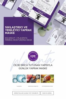 Escargot + Plasenta Sıkılaştırıcı; Aydınlatıcı Yaprak Maske Intracell Placenta Mask - 2