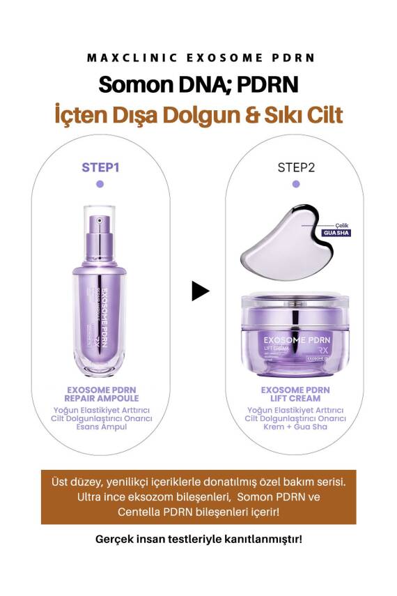 Exosome PDRN Yoğun Elastikiyet ve Cilt Dolgunlaştırıcı Maxclinic Krem + Gua Sha - 9