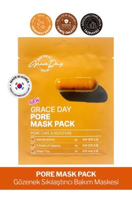 Gözenek Bakımı İçin Vitamin ve AHA BHA PHA İçeren Kağıt Maske Grace Day Pore Mask Pack - 1