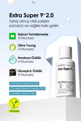 Gözenek ve Siyah; Beyaz Nokta Solüsyonu Medipeel Extra Super 9 Plus 250 ML - 3