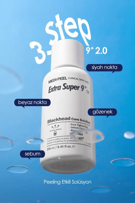 Gözenek ve Siyah; Beyaz Nokta Solüsyonu Medipeel Extra Super 9 Plus 250 ML - 4