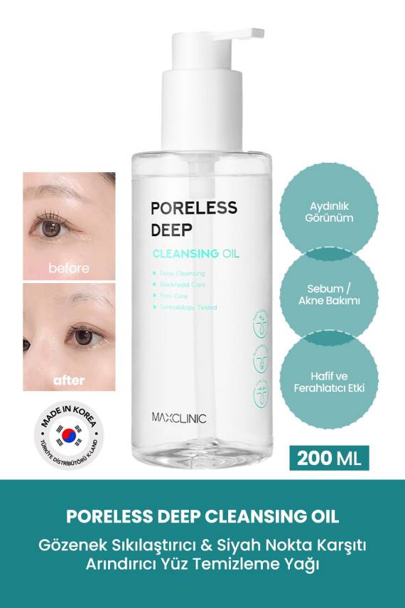 Gözenek ve Siyah Nokta İçin Yüz Temizleme Yağı Maxclinic Poreless Deep Cleansing Oil 200ml - 2