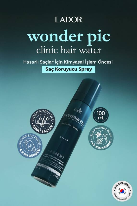 Hasarlı Saçlar İçin Kurutma ve Kimyasal İşlem Öncesi Saç Koruyucu Sprey Lador Wonder Pic Hair Water - 3