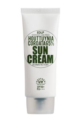 Hassas Ciltler İçin Houttuynia Cordata İçeren Hibrit Vegan Güneş Kremi Derma Factory Sun Cream 50 gr - 1