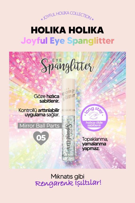 Jel Glitter Yoğun Işıltılı Göz Farı Kore Makyaj Trendi Holika Holika Eye Spanglitter - 50